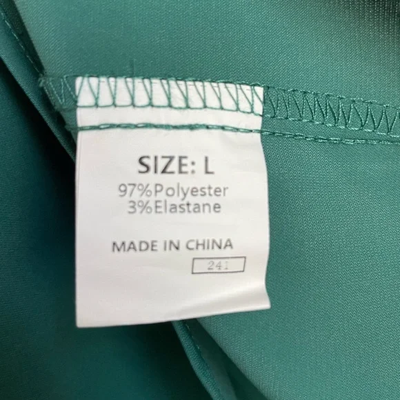 NWOT Forest Green Smocked Blouse with Puff Sleeves - Picture 2 of 8